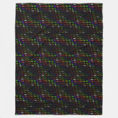 キッズレインボーカッコいいカラフルかわいい恐竜 フリースブランケット (正面)