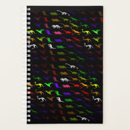 キッズレインボーカッコいいカラフルかわいい恐竜 プランナー手帳