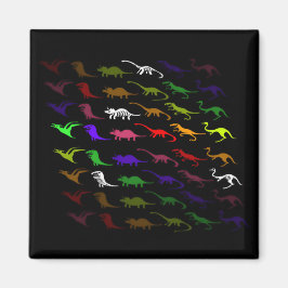 キッズレインボーカッコいいカラフルかわいい恐竜 マグネット