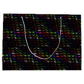 キッズレインボーカッコいいカラフルかわいい恐竜 ラージペーパーバッグ (裏面)