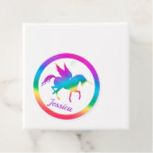 キッズレインボーグラデーションユニコーンシルエット フェイバータグ (インサイチュ)