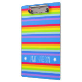 キッズレインボーストライプズのスカイブルー名clipboard クリップボード (左)