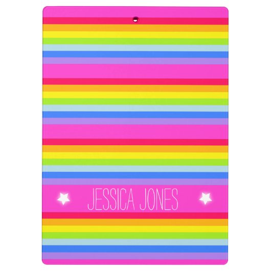 キッズレインボーストライプズのフルネームのクリップボード クリップボード (裏面)