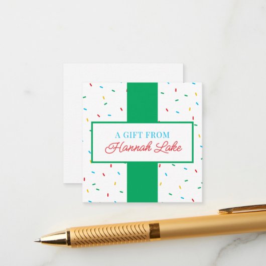 キッズレインボースプレイスメントエンクロージャーノートカード エンクロージャーカード (正面/裏面インサイチュ)