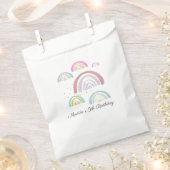 キッズレインボーバースデーパーティーの好意バッグ フェイバーバッグ (クリップ留めされた状態)