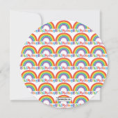 キッズレインボーバースデーパーティーカラフルガールかわいらしズ (裏面)