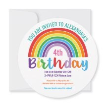 キッズレインボーバースデーパーティーカラフルガールかわいらしズ