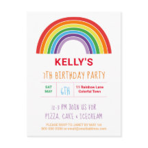 キッズレインボーバースデーパーティーカラフルガールズかわいらし