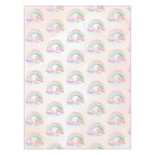 キッズレインボー魔法ティーポット誕生日 テーブルクロス (正面)