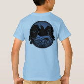 キッズレイヴンジャケットフード付きスウェットシャツキッズレイヴンアートジャケット Tシャツ (裏面)