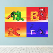 キッズレターをキャンバスにラップ キャンバスプリント (インサイチュ (ウッドフロア))