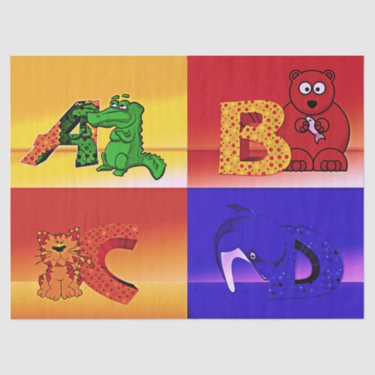 キッズレターティッシュペーパー 薄葉紙 (正面)