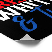 キッズレッドホワイトと7月の4日の2つの誕生日パーティー ポスター (角)