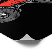 キッズレッドモンスタートラック卵イースターエッグ狩り少年 ポスター (角)