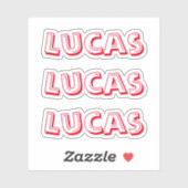 キッズレッド名前をカスタムするシール シール (シート)