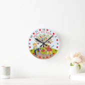 キッズレトロガーデン – Sow in Love ラウンド壁時計 (ホーム)