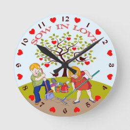 キッズレトロガーデン – Sow in Love ラウンド壁時計