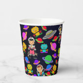 キッズレトロロボットと宇宙飛行士 紙コップ (左)