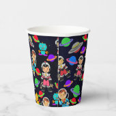 キッズレトロロボットと宇宙飛行士 紙コップ (右)