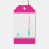 キッズレトロローラスケートで滑るパーティーギフトラベル ギフトタグ (裏面)