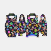 キッズレトロ宇宙飛行士とロボットパーソナライズされた フェイバーボックス (折り畳みなし)