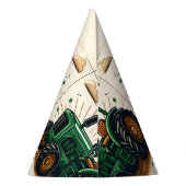 キッズレトロ男クールの子トラクター最初の1歳の誕生日 パーティーハット (裏面)