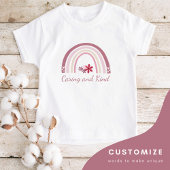 キッズレパーソナライズされたインボーフローラ Tシャツ