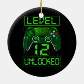 キッズレベル12アンロックおもしろいビデオゲーマー12th セラミックオーナメント (裏面)
