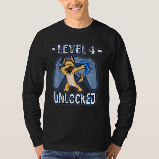 キッズレベル4ロック解除ダビングドイツの羊飼いゲーム Tシャツ (正面)