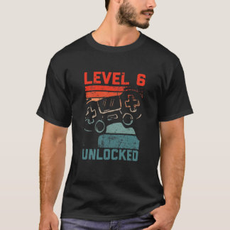 キッズレベル6ロック解除されたビデオゲーマー愛好家6誕生 Tシャツ
