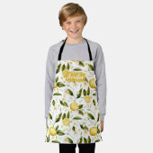 キッズレモパーソナライズされたンエプロン調理師ベーキングBBQ エプロン (着用した状態)