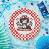 キッズレーサードライバー誕生日 ペーパープレート (パーティー)