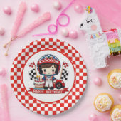 キッズレーサードライバー誕生日 ペーパープレート (パーティー)