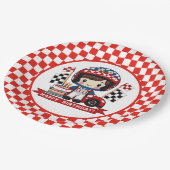 キッズレーサードライバー誕生日 ペーパープレート (アングル)