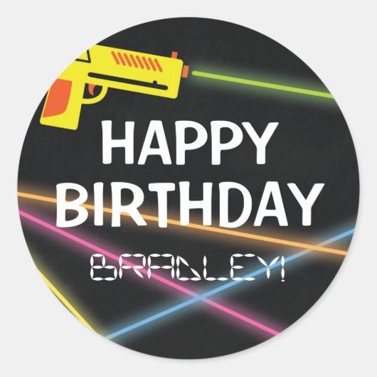 キッズレーザーラベル誕生会 ラウンドシール (正面)