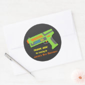 キッズレーザーラベル誕生日パーティー好意ステッカー ラウンドシール (封筒)