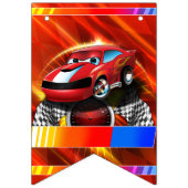 キッズレースカーパーティーバンティング バンティングフラッグ (第1の旗)