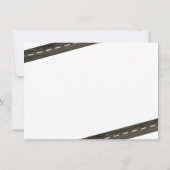 キッズレースカー誕生日写真サンキューカード サンキューカード (裏面)