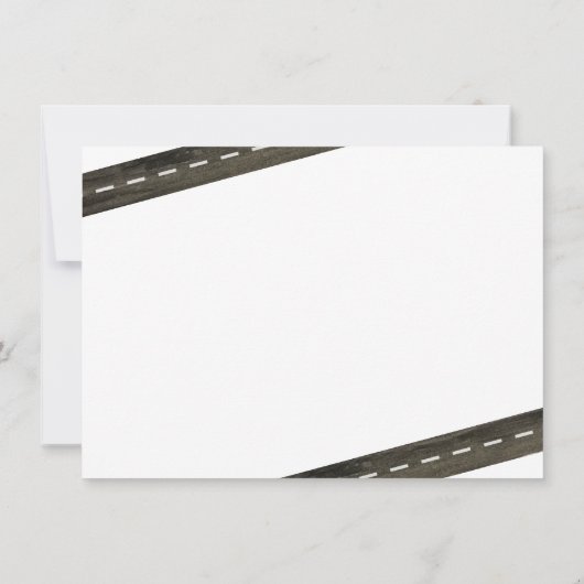 キッズレースカー誕生日写真サンキューカード サンキューカード (裏面)