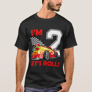 キッズレースカー2nd誕生日2ボーイ幼児B-Day Rac Tシャツ