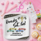 キッズレースカーAny Age Birthday Party ペーパープレート (パーティー)