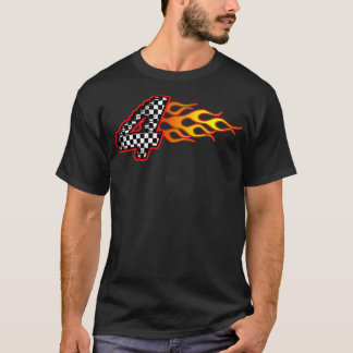 キッズレース誕生日パーティーボーイズガールズ4歳4日 Tシャツ