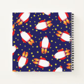 キッズロケット船宇宙かわいい ノートブック (裏面)