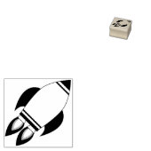 キッズロケット船宇宙かわいい ラバースタンプ (押印)