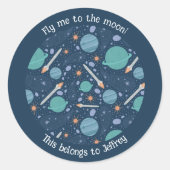 キッズロケット船木星土星に属する ラウンドシール (正面)