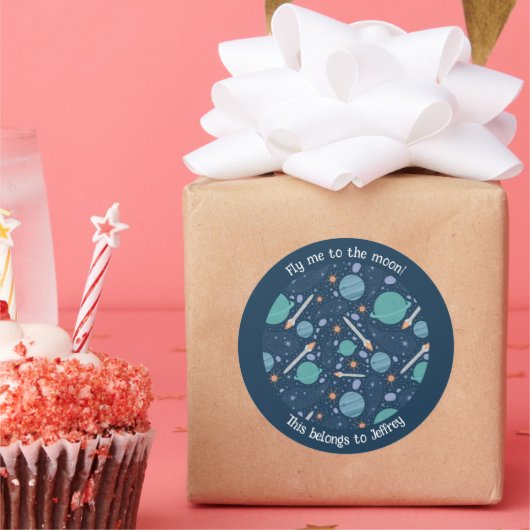 キッズロケット船木星土星に属する ラウンドシール (パーティー)