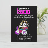 キッズロックスターをテーマにした誕生日パーティーは揺れる 招待状 (スタンド正面)