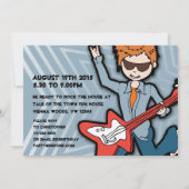 キッズロックスター少年9thバースデーブルーの招待状 招待状 (裏面)