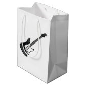 キッズ🎸🤣ロックスター誕生日ギターファンキーおもしろい ミディアムペーパーバッグ (裏面アングル)