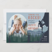 キッズロック登山フォトバースデーパーティー 招待状 (正面)